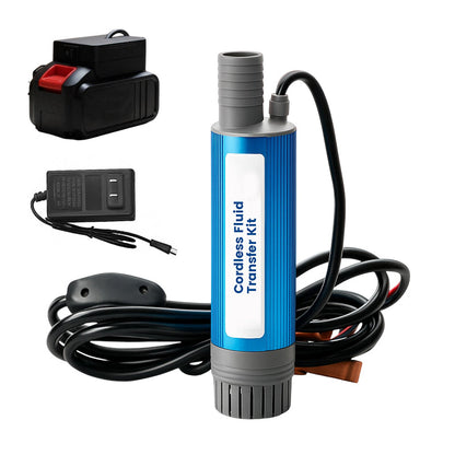 【Industrial-Grade High-Efficiency Choice】38mm High-Power Oil/Water Pump Kit｜Blue Portable Design｜Easy to Carry｜Versatile Applications!