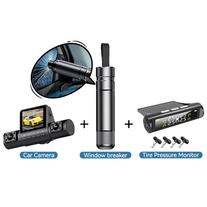 ⏰1080P 4-Channel Dash Cam with Night Vision