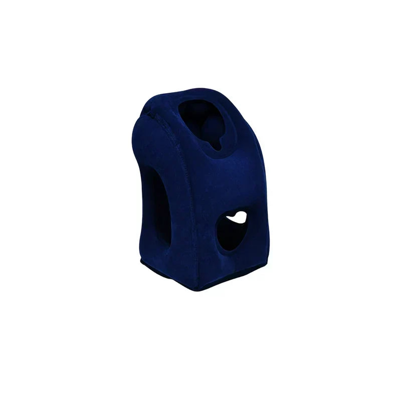 😴 LIMITED-TIME 50% OFF! ✈️ Inflatable Ergonomic Hollow-Cutout Travel Pillow – PVC Flocking, Quick Inflate, With Storage Bag ✨