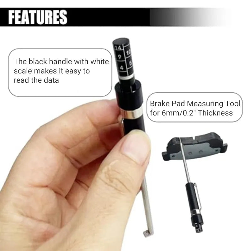 Brake Pad Thickness Gauge – Precise Measurement, Durable & Easy to Read
