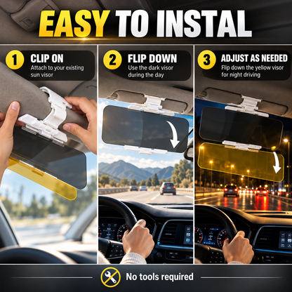 ⏳Time-Limited Special⏰Universal HD Anti-Glare Car Visor for Day & Night