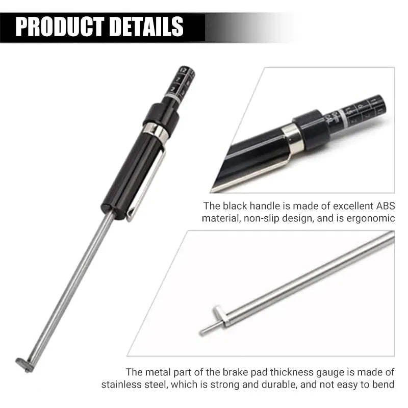 Brake Pad Thickness Gauge – Precise Measurement, Durable & Easy to Read