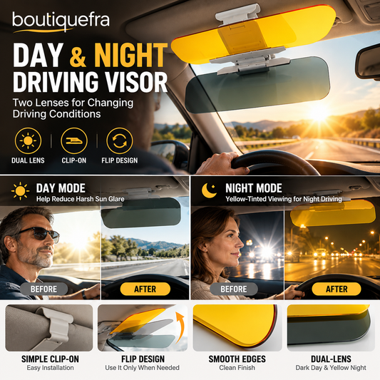 ⏳Time-Limited Special⏰Universal HD Anti-Glare Car Visor for Day & Night