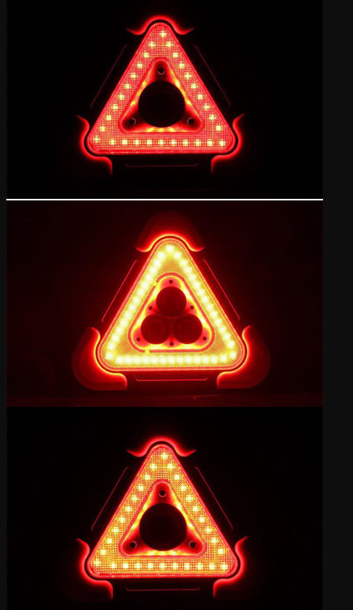 🔥2026 New Arrival🔥3-IN-1 Solar Emergency Triangle Warning Light at the Roadside