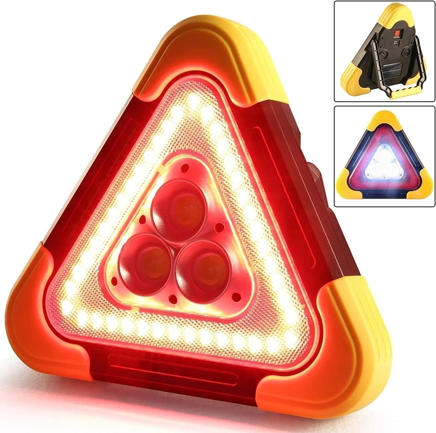 🔥2026 New Arrival🔥3-IN-1 Solar Emergency Triangle Warning Light at the Roadside