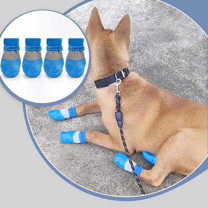 2 Paires de Chaussettes Antidérapantes et Imperméables pour Chiens