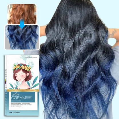 Crème Colorante de Longue Durée pour Cheveux avec Outils