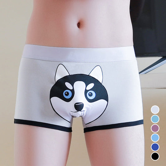 Boxer avec Motif de Chiot de Dessin Animé pour Hommes