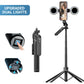 Aluminum Alloy 360-Degree Rotating Selfie Anti-Shake Tripod
