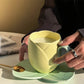 Ceramic Coffee Cup with Saucer