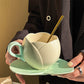 Ceramic Coffee Cup with Saucer