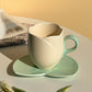 Ceramic Coffee Cup with Saucer