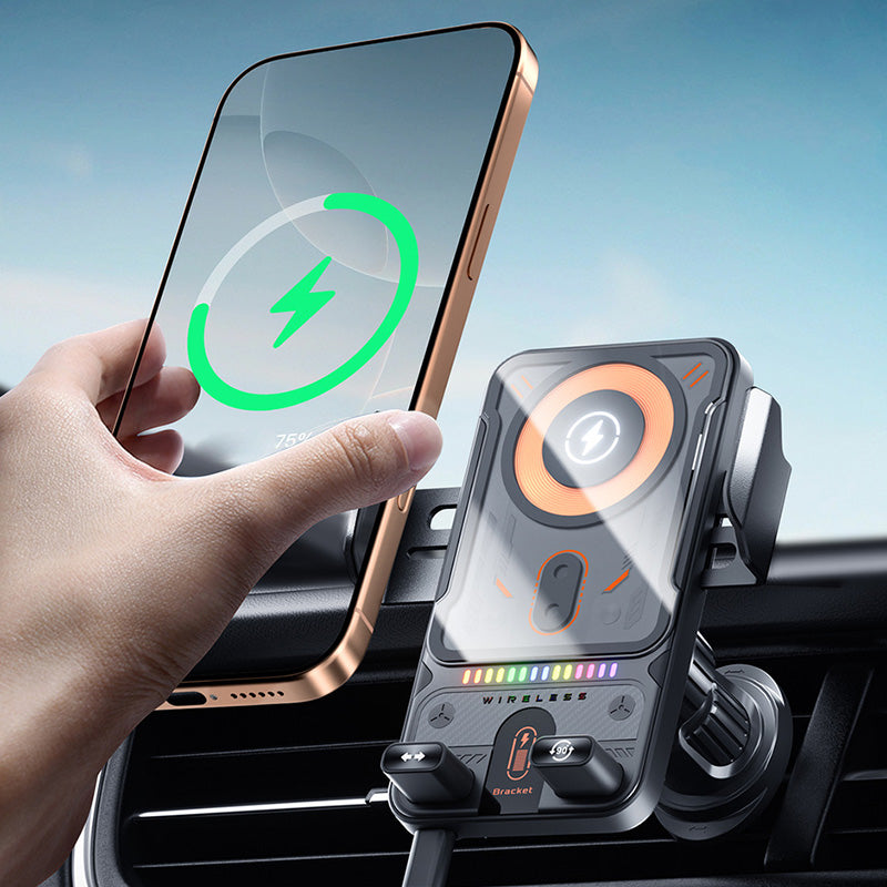📢📢50%  OFF !! ⏰Over 5K+ sold! 📱Smart 2-in-1 Car Rotating Mobile Phone Holder & Wireless Charger⚡