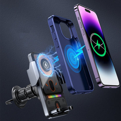 📢📢50%  OFF !! ⏰Over 5K+ sold! 📱Smart 2-in-1 Car Rotating Mobile Phone Holder & Wireless Charger⚡