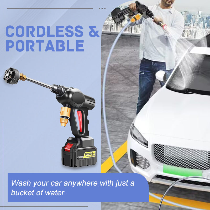 Portable High-Pressure Car Washer – 1500W Motor, Multi-Purpose Use & Compact Storage Design for Outdoor Cleaning