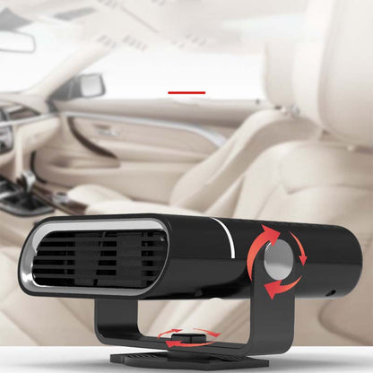 🚗🔥 Portable 2-in-1 car fan with heating function – 360° rotatable, fast defrosting, heating and ventilation, quiet and lightweight for winter and summer!