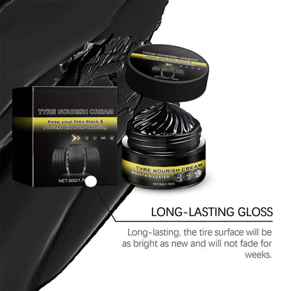 Tire Wax – Restores Black Gloss, Blocks UV, Repels Dirt & Easy Quick Application for Long-Lasting Shine