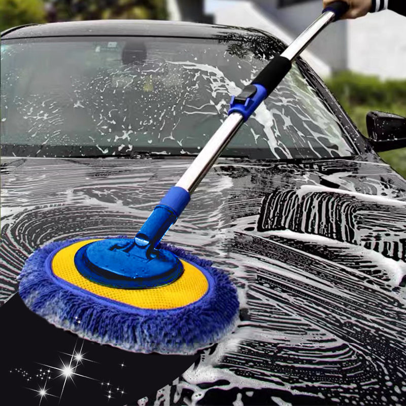 ⏳Time-Limited Special⏰Durable Aluminum Long Handle Telescopic Car Wash Mop✨