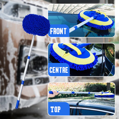 ⏳Time-Limited Special⏰Durable Aluminum Long Handle Telescopic Car Wash Mop✨