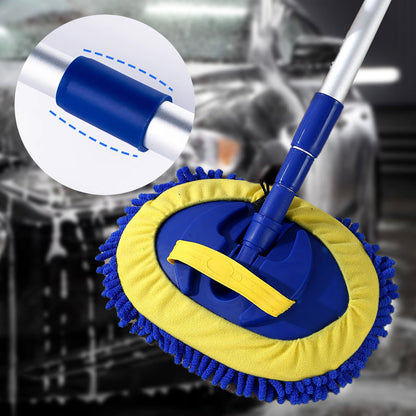 ⏳Time-Limited Special⏰Durable Aluminum Long Handle Telescopic Car Wash Mop✨
