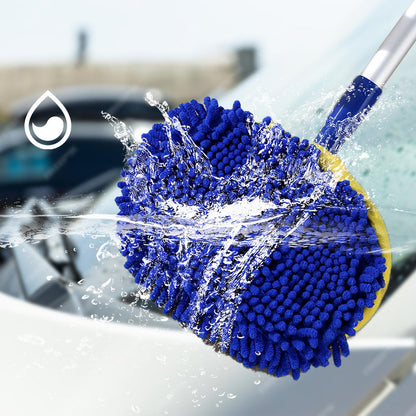 ⏳Time-Limited Special⏰Durable Aluminum Long Handle Telescopic Car Wash Mop✨