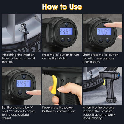 🔥Portable Cordless Air Compressor with Digital Display