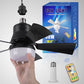💡❄️ Ventilator de Tavan Portabil 2-în-1 cu Lumină – Răcire & Iluminare cu Telecomandă! 🏕️🔋