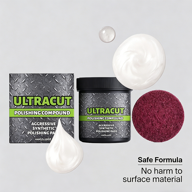 🚗50% OFF NOW ! 💦Ultracut Polishing Compound with Polishing Pad – scratch removal, surface restoration, safe mild formula, universal multi-surface use.💞 Auto & household repair essential!🥳