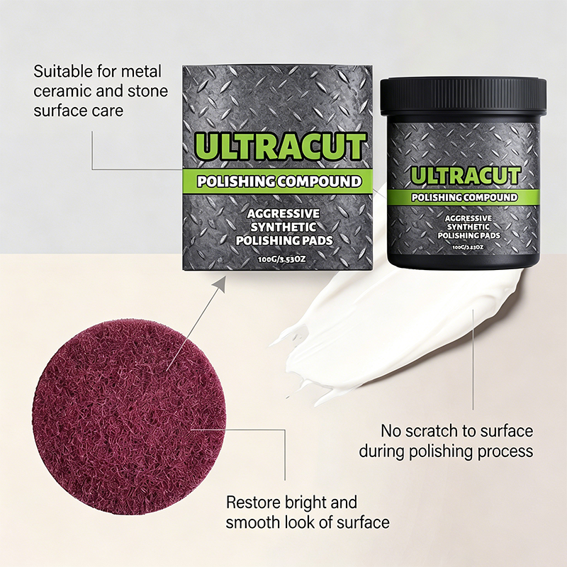🚗50% OFF NOW ! 💦Ultracut Polishing Compound with Polishing Pad – scratch removal, surface restoration, safe mild formula, universal multi-surface use.💞 Auto & household repair essential!🥳