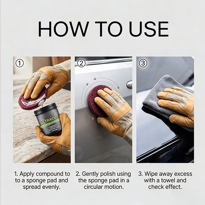 🚗50% OFF NOW ! 💦Ultracut Polishing Compound with Polishing Pad – scratch removal, surface restoration, safe mild formula, universal multi-surface use.💞 Auto & household repair essential!🥳
