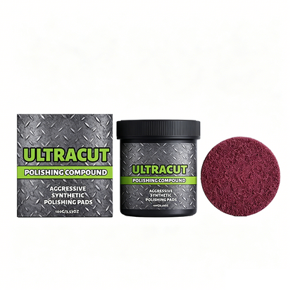 🚗50% OFF NOW ! 💦Ultracut Polishing Compound with Polishing Pad – scratch removal, surface restoration, safe mild formula, universal multi-surface use.💞 Auto & household repair essential!🥳