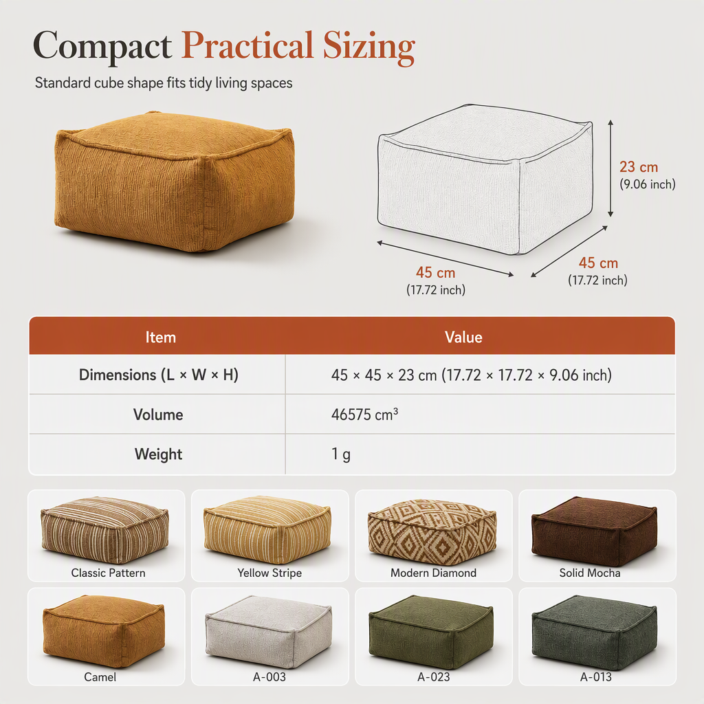📢📢50% OFF! ⏰Storage Ottoman Cover – ✨Turn Extra Clothes & Blankets Into A Cozy Seat While Saving Space