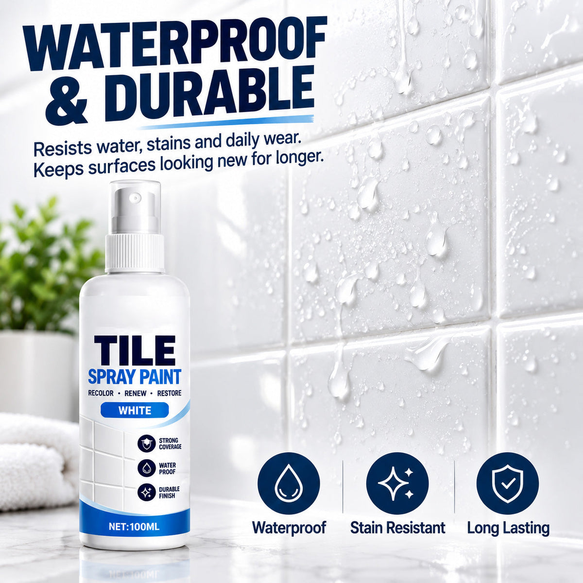 🔥HOT SALE🎨Tile Renewal Spray Paint – Recolor & Refresh - 50% OFF!!!